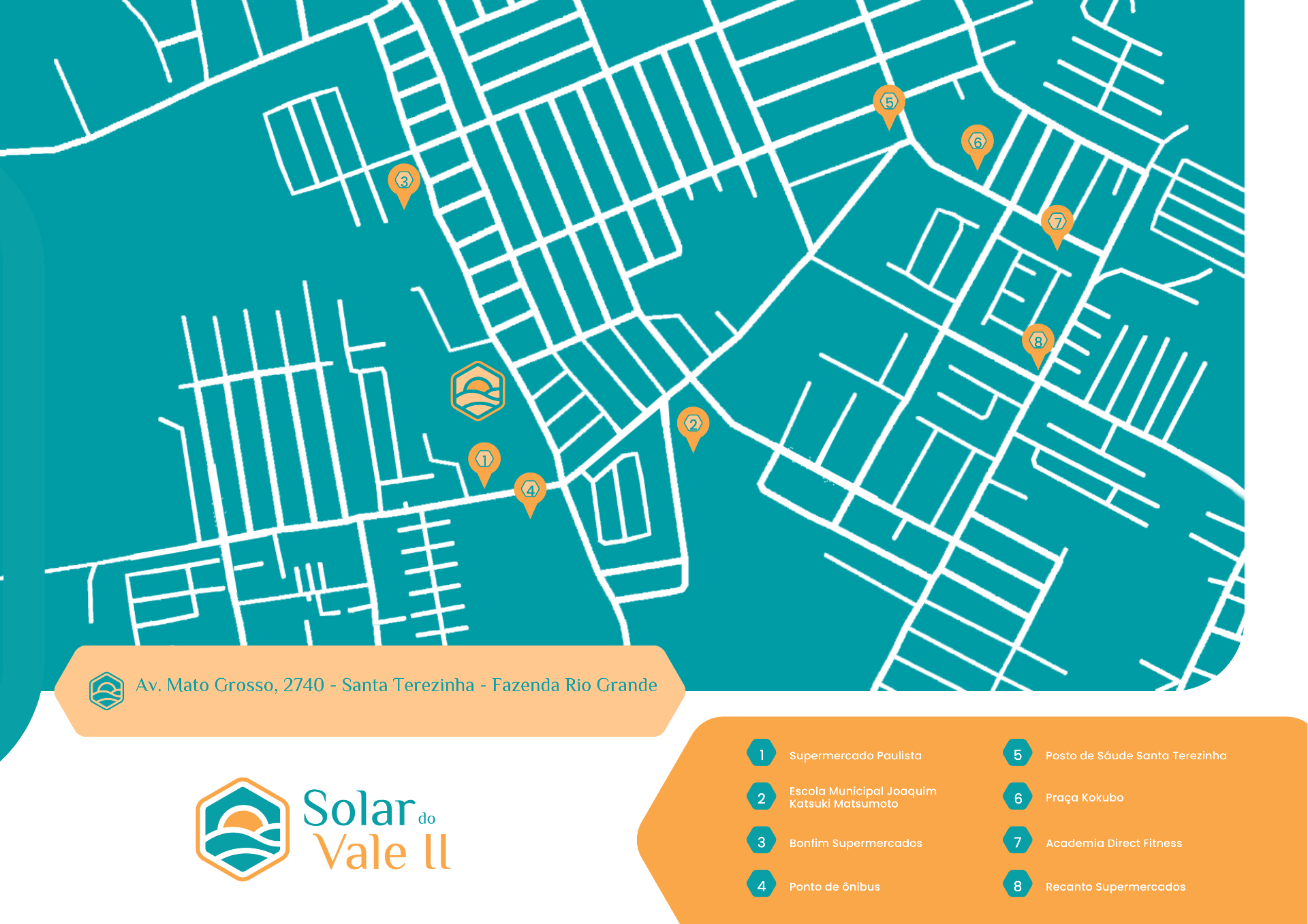 Mapa de localização do Solar do Vale II