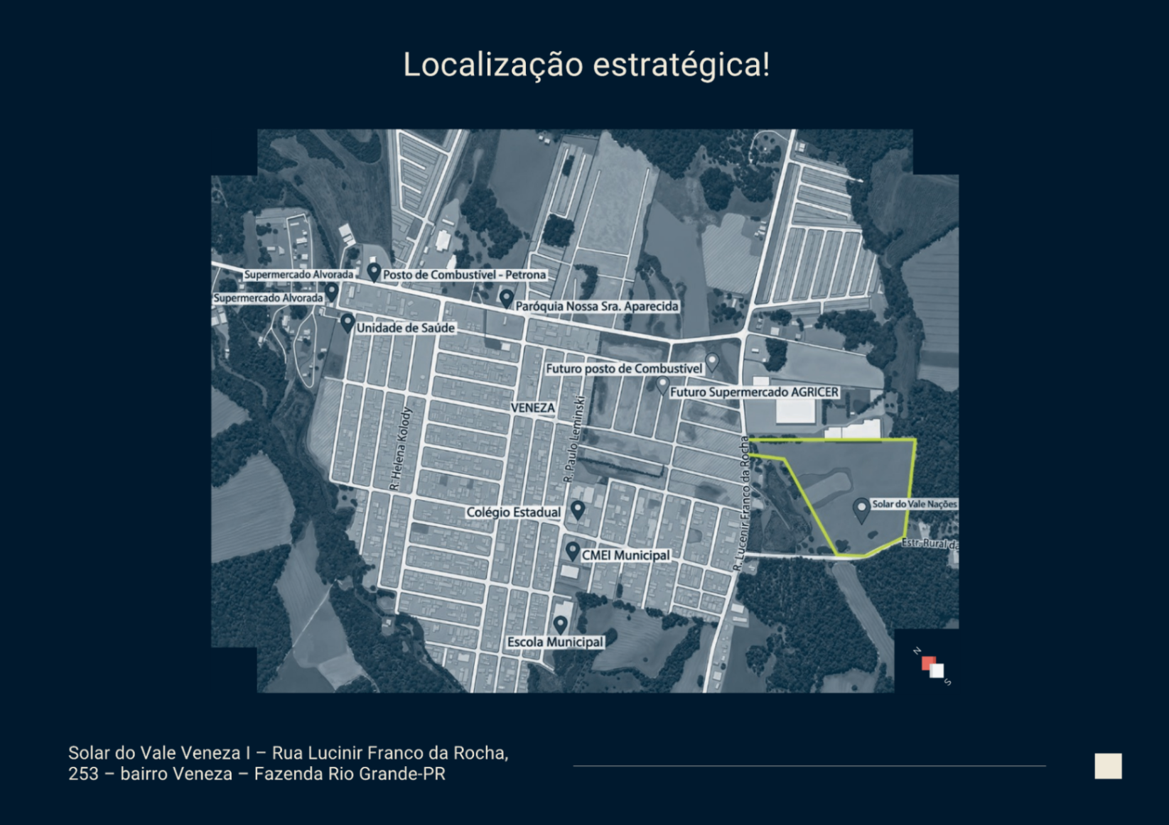 Mapa de localização estratégica do Solar do Vale Veneza I